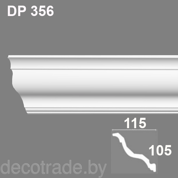 Плинтус потолочный гибкий DP 356
