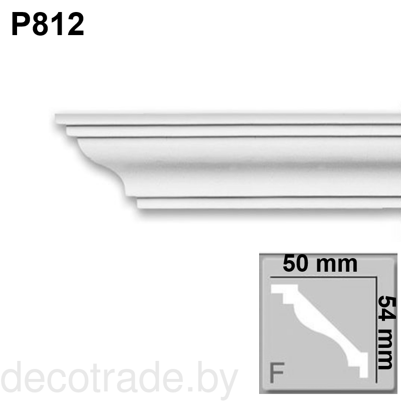 Плинтус потолочный (карниз) P 812 гибкий