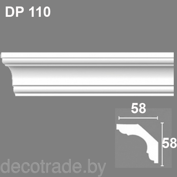 Плинтус потолочный DP 110