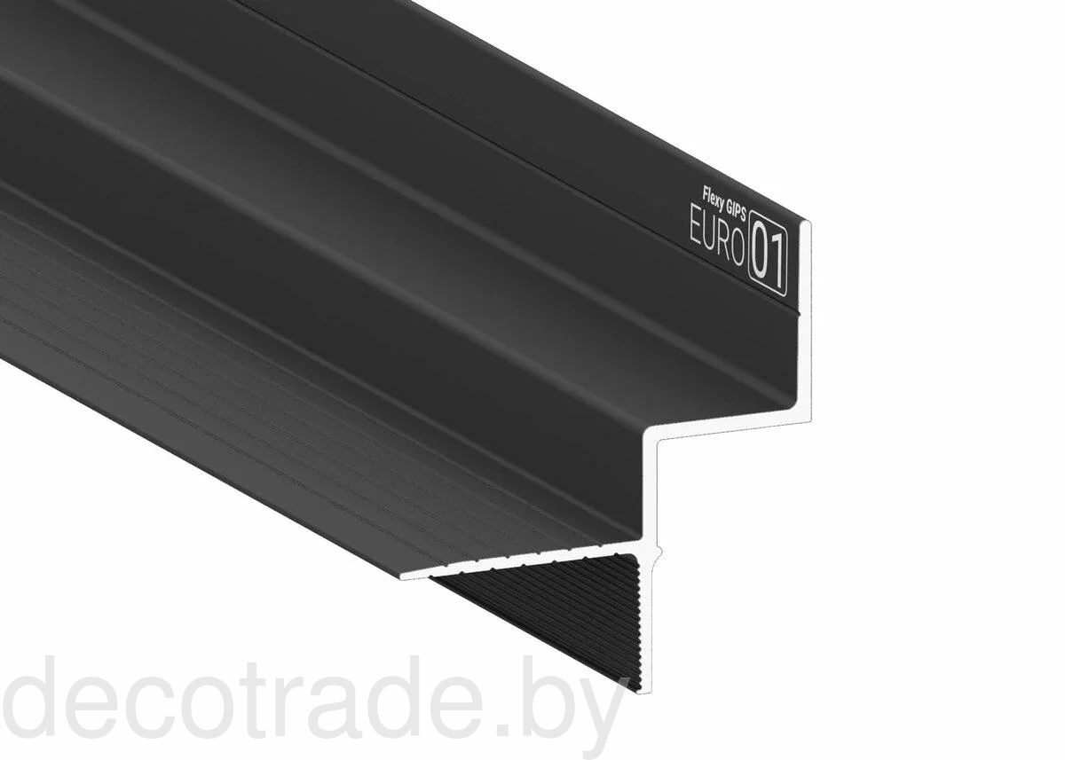 Алюминиевый профиль для гипсокартонных потолков RAL9005 черный муар длина 2м