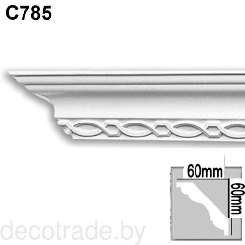 Плинтус потолочный (карниз) C 785 гибкий