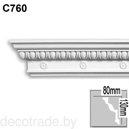 Плинтус потолочный (карниз) C 760 гибкий