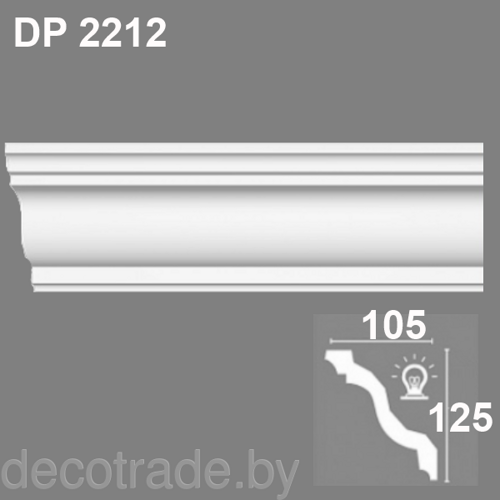 Плинтус потолочный гибкий DP 2212