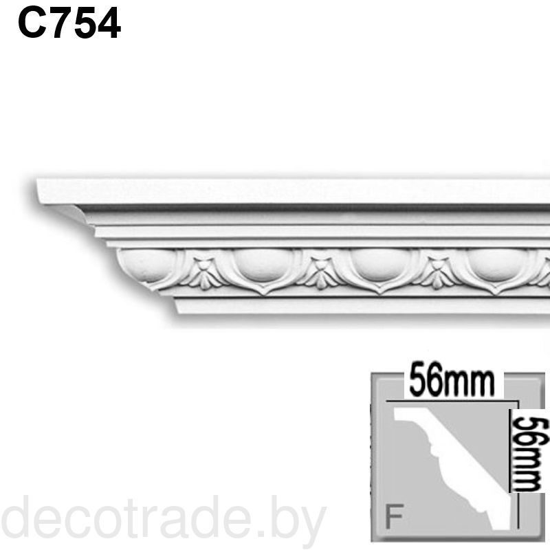 Плинтус потолочный (карниз) C 754