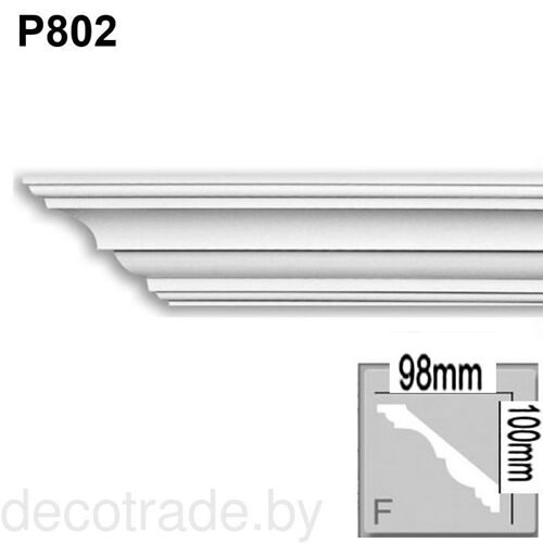 Плинтус потолочный (карниз) P 802 гибкий