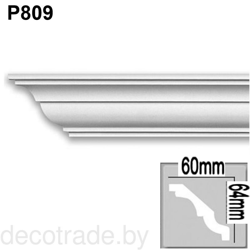 Плинтус потолочный (карниз) P 809 гибкий